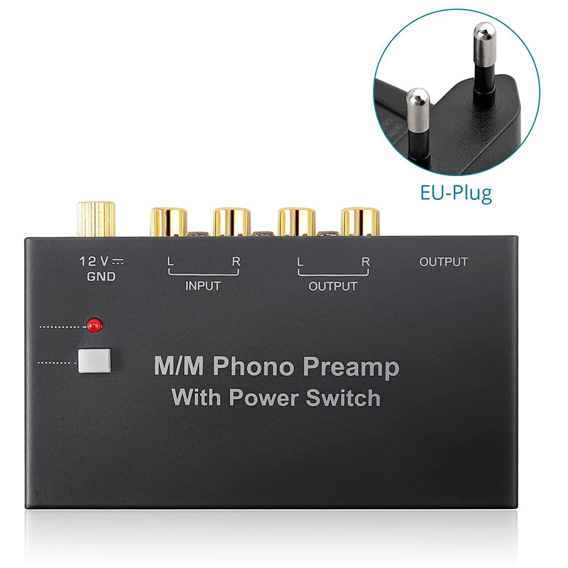 EKLEVOR Phono Preamp M/M with Power Switch